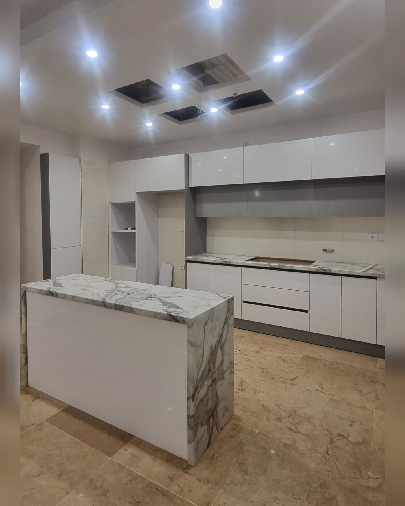 کابینت آشپزخانه با جزئیات دقیق — CA-1488 — آرایان ترسیم