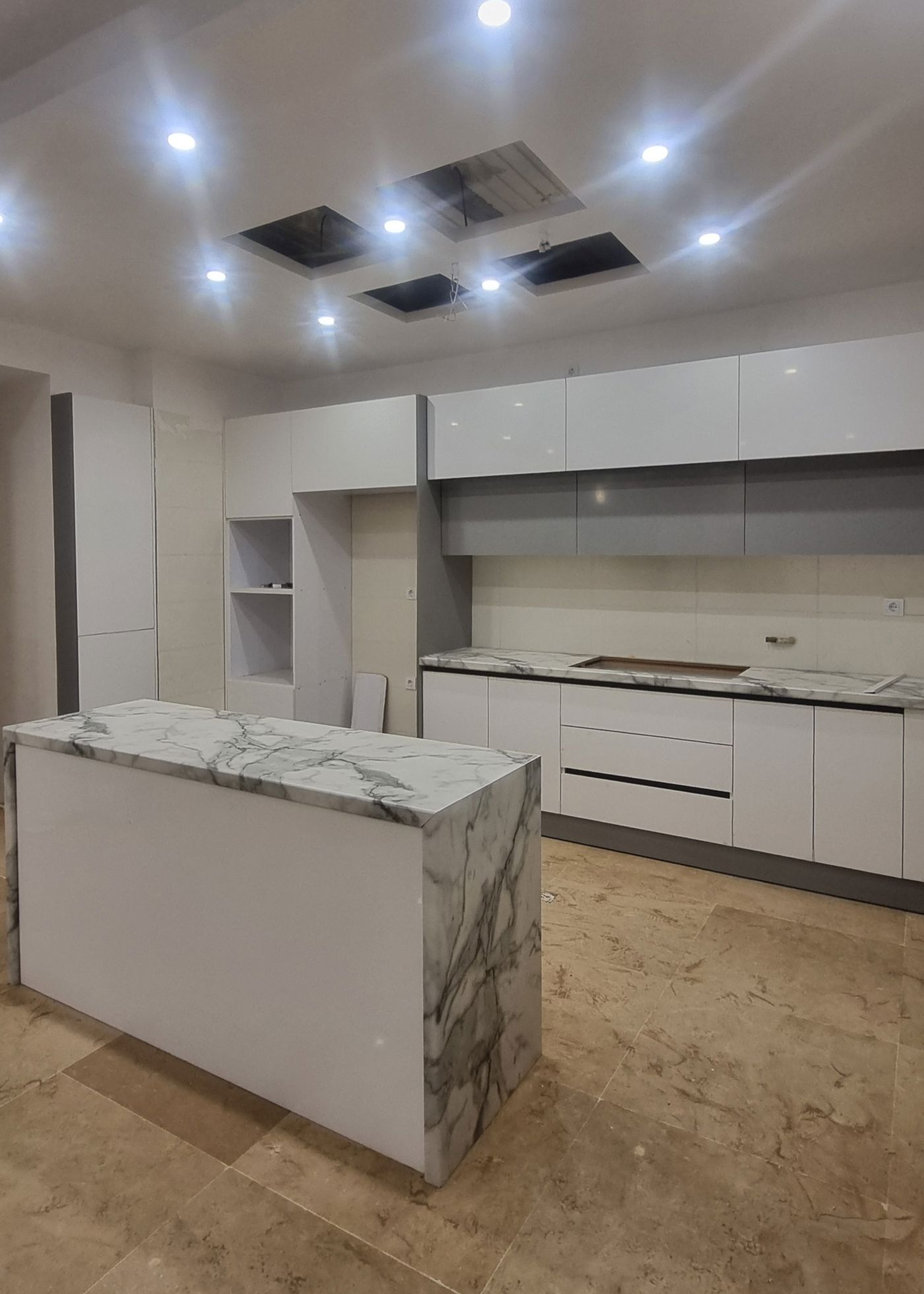 کابینت آشپزخانه با جزئیات دقیق — CA-1488 — آرایان ترسیم