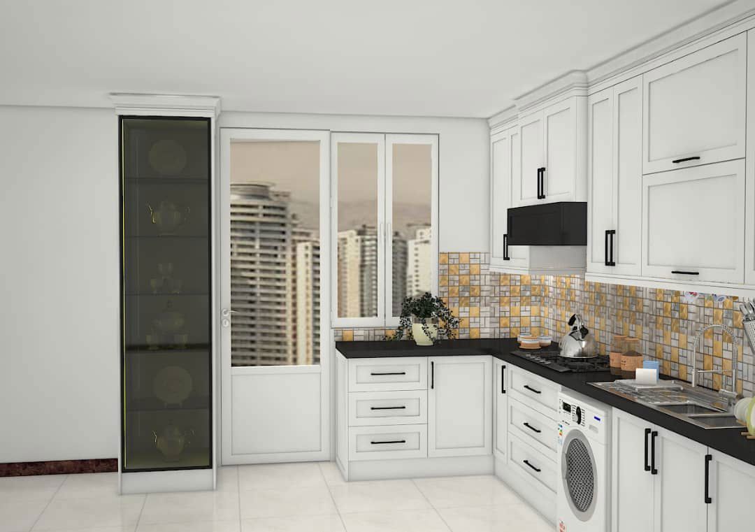 اجرای سفارشی کابینت آشپزخانه — CA-1521 — آرایان ترسیم