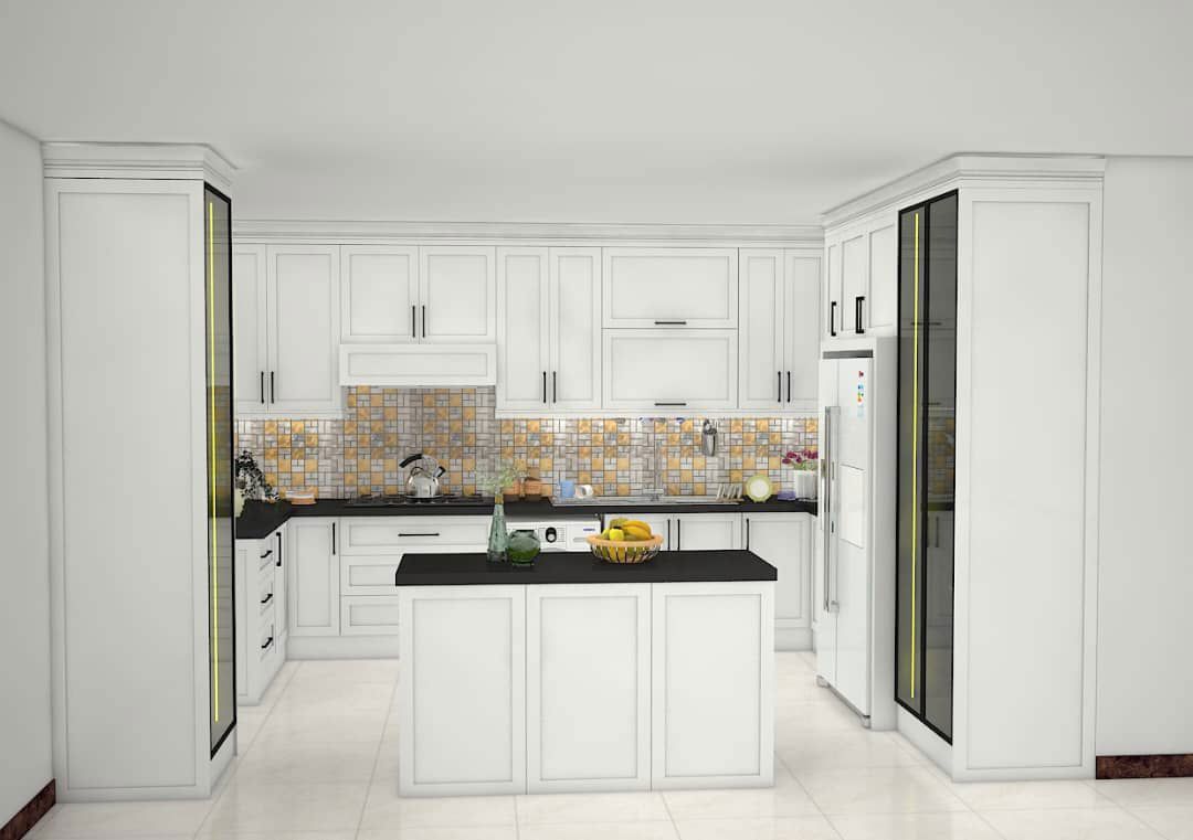 اجرای سفارشی کابینت آشپزخانه — CA-1521 — آرایان ترسیم