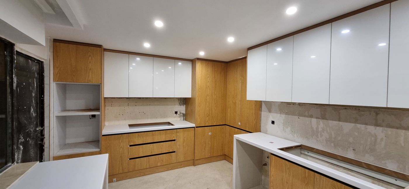 کابینت آشپزخانه با جزئیات دقیق — CA-1532 — آرایان ترسیم