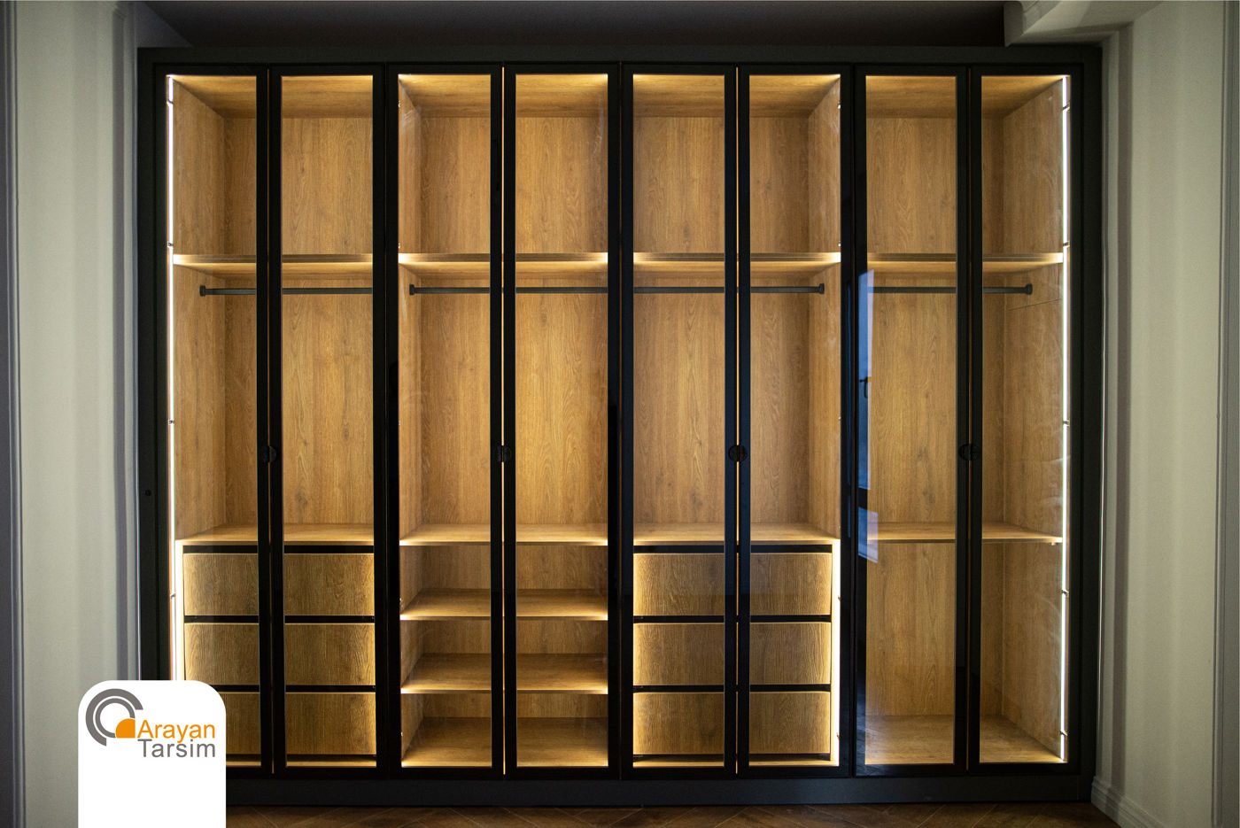 اجرای سفارشی کمد دیواری — CL-1433 — آرایان ترسیم